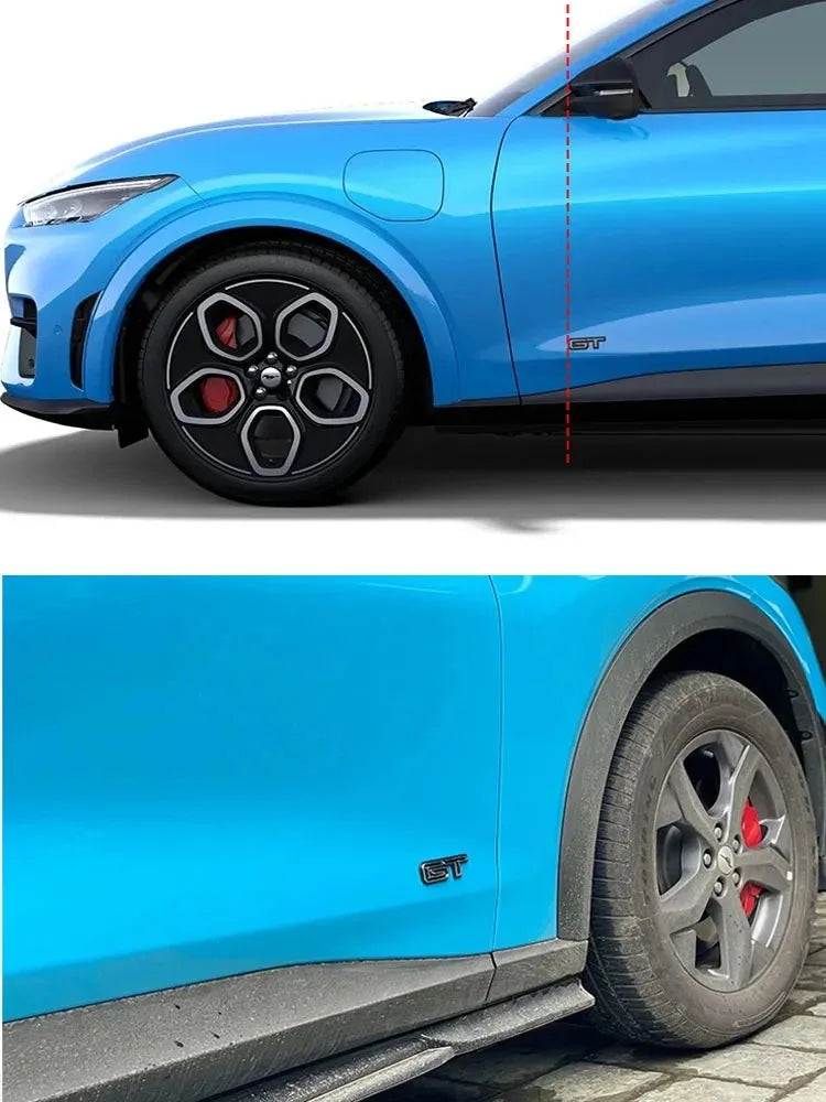 3D GT Logo Sticker for Ford Mustang Mach-E Door Trunk GT Zinc Alloy Creative Emblem Badge Stickers Car Decoration Accessories