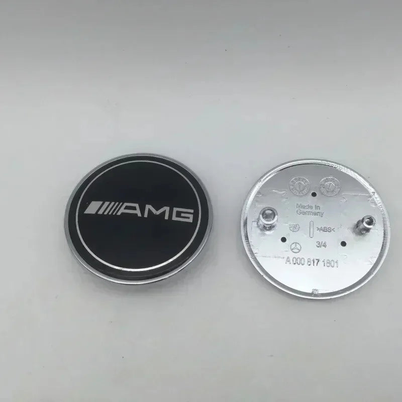 1pcs 3D ABS for AMG 57mm 2 pins Car Front Hood Emblem Bonnet Sticker Badge Decal Styling auto accessories