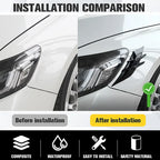 2PCS Auto Headlight Eyebrow Universal Car Lamp Cover Sticker Self-Adhesive Stripe Decal Decoration for Cars Bodys