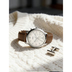 Fossil FS5380 Men's Watch Neutra Chronograph Quartz Leather Strap Vintage Casual Business Wristwatch for Men
