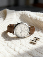 Fossil FS5380 Men's Watch Neutra Chronograph Quartz Leather Strap Vintage Casual Business Wristwatch for Men