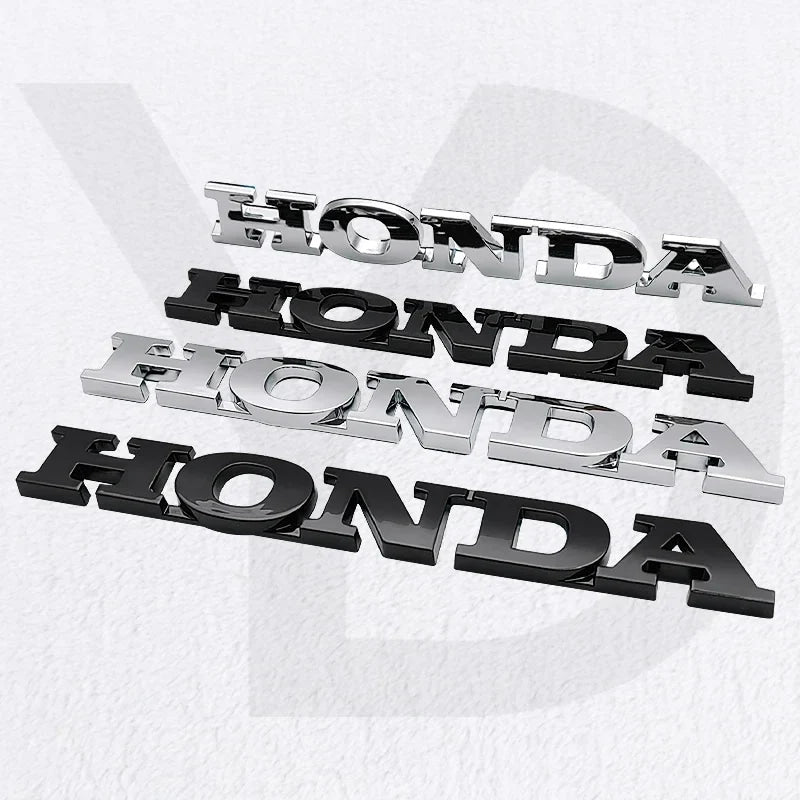 ABS Car 3D Emblem Letter Stickers Rear Tail Trunk Badge for Honda Logo CRV HRV Fit Jazz City Odyssey Jade Vezel NSX Accord Civic