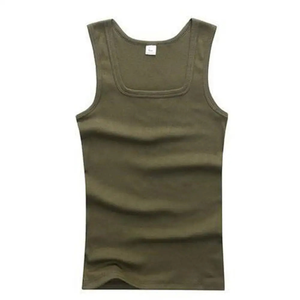 Hot Sale Men's Sleeveless Breathable Fitness Vest Basic Elastic Tank Top Men's Cotton Bodybuilding T-shirt Classic Color Clothes