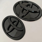 for Toyota RAV4 CAMRY COROLLA LANDCRUSER RAV4 VIOS SIENNA YARLS Modified Black Bottom Front Grille Badge Trunk Car Logo Suitable