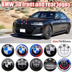 Carbon Fiber 50th Anniversary Front Rear Logo Kit for BMW 82mm 74mm Badge F30 F10 E46 E90  2-Pin Base DIY Replacement Decor Set