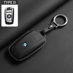 Soft Leather Car Key Case Full Cover Shell For BMW 1 2 3 4 5 6 Series X1 X3 X4 X5 X6 F36 F25 F26 F30 F34 F10 F07 F20 Z10 F15 F16
