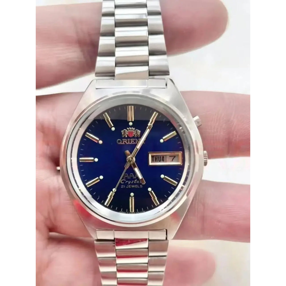 Orient Casual Diamond Date Sports Watch with Japanese Movement Unisex Mechanical Watch Stainless Steel World Time 36mm