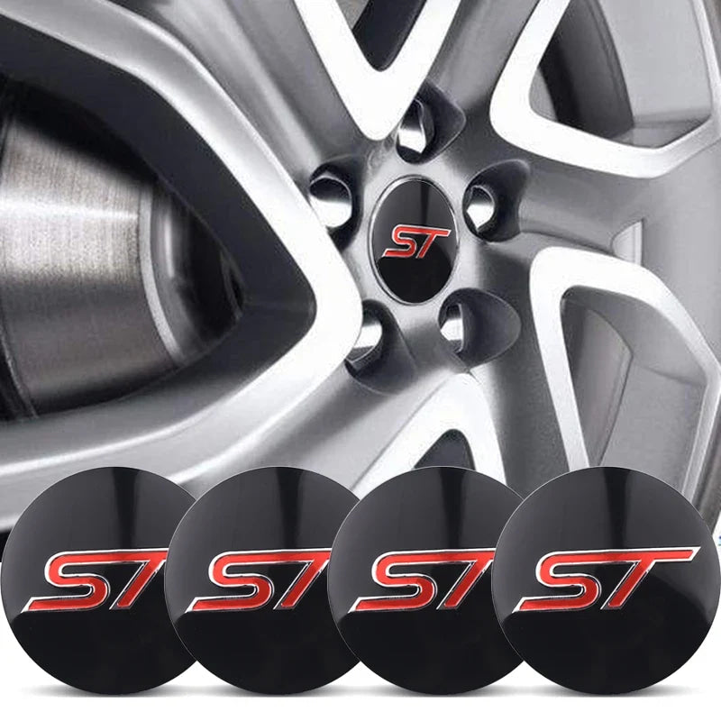 Ford Mustang ST Foose Accessorie 56MM Emblem Car Wheel Center Cap Sticker Decoration for Edge Fusion Shelby Explorer F150 Focus