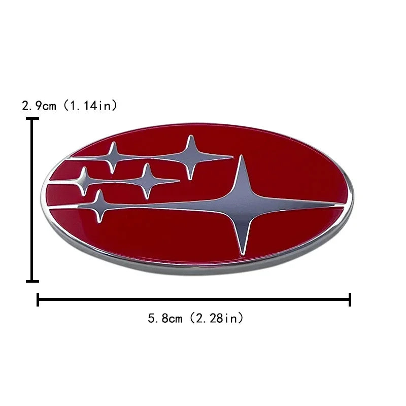 58x29mm Alloy Car Steering Wheel Logo Emblem Sticker Decals for Subaru FORESTER IMPREZA XV STI WRC WRX BRZ LEGACY OUTBACK LEVORG