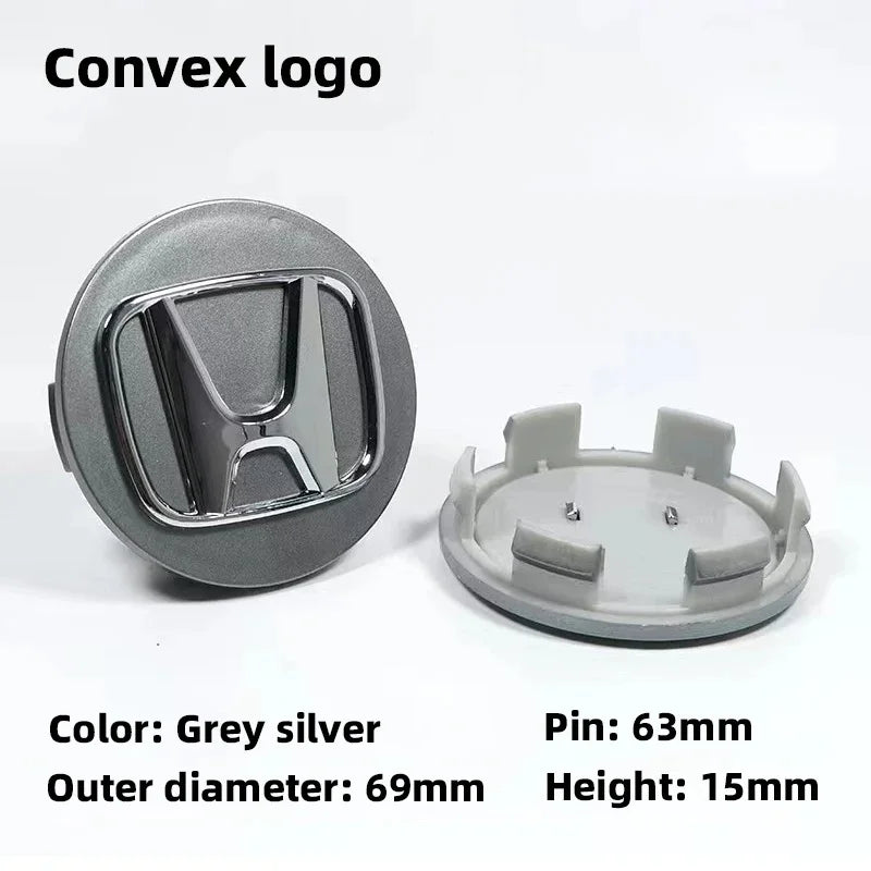 4Pcs 58mm Anti Dust Car Wheel Hub Center Caps for Honda Civic CRV Accord Fit Jazz HRV Vezel City Odyssey Stepwg Rim Badge Covers
