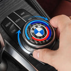 4.5CM 4.8CM Carbon Fibre Car Center Console Knob Stickers Decoration Accessories For BMW 1 2 3 4 5 6 Series GT Z4 X3 X4 X5 X6 X7