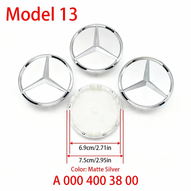 4Pcs 60mm 75mm Car Wheel Center Hub For Mercedes Benz AMG class W205 W203 GLC GLK W206 W220 W211 A180 Cap Rim Cover Accessories