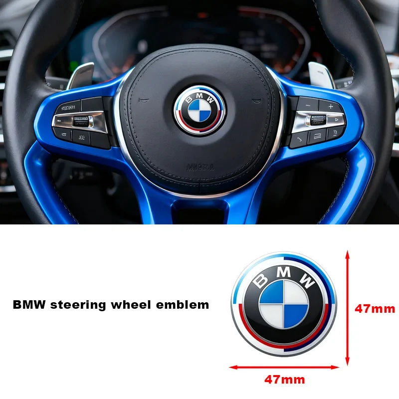 Interior Mouldings 45 mm For BMW Car Steering Wheel Badge Sticker Decoration Accessories For BMW 325i 320Li 325Li 330Li F30 F10
