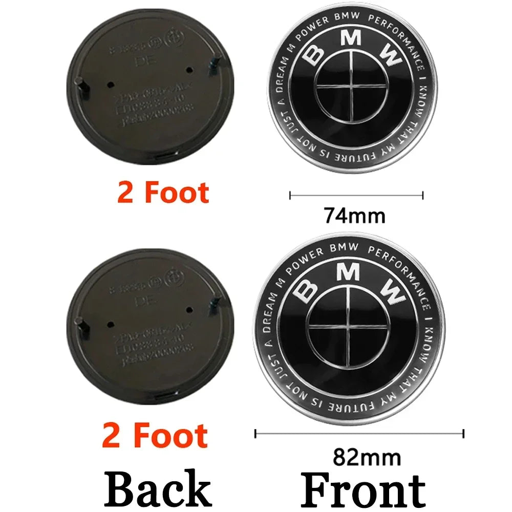 74mm 82mm Car Hood Front Badge Tail Trunk Emblem Replacement Sticker for Bmw F20 F30 G20 f31 F34 F10 G30 F11 X3 F25 X4 I3 M3 M4