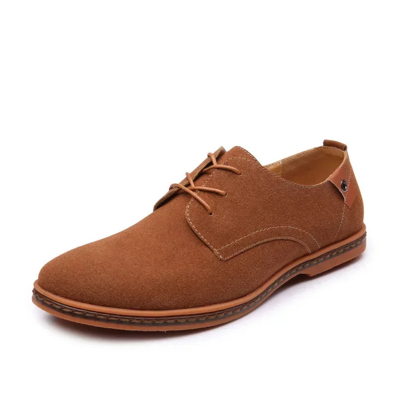 Zapatos de gamuza para hombre, zapatos de vestir de diseñador de lujo para hombre, zapatos clásicos cómodos para fiesta y boda, zapatos informales Oxford, zapatos planos de gran tamaño