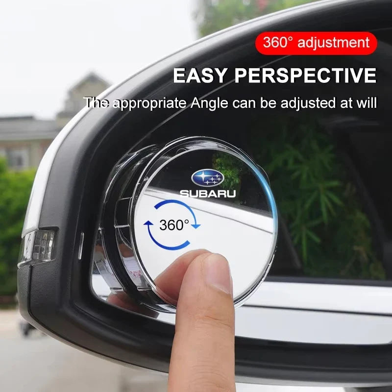 1 Pair 360 Degree Wide Angle Adjustable Car Rear View Mirror For Subaru LEGACY Forester Outback Rally WRX WRC XV Impreza