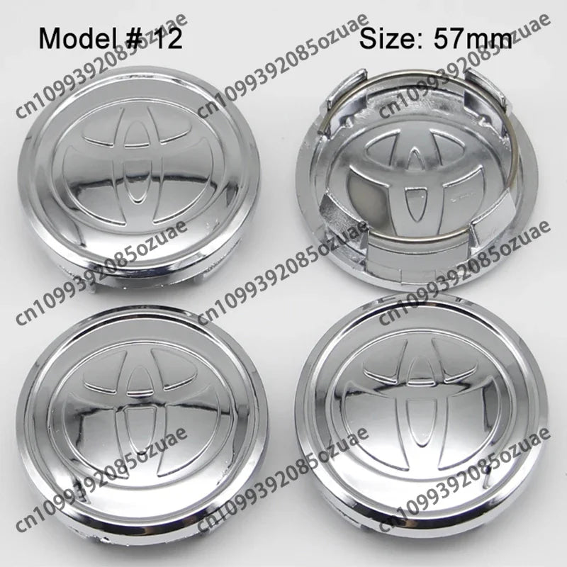 4Pcs 62mm 57mm Car Wheel Center Hub Caps Cover Badge Accessories For Toyota Prado Yaris Hilux Verso Fortuner Supra Corolla Camry