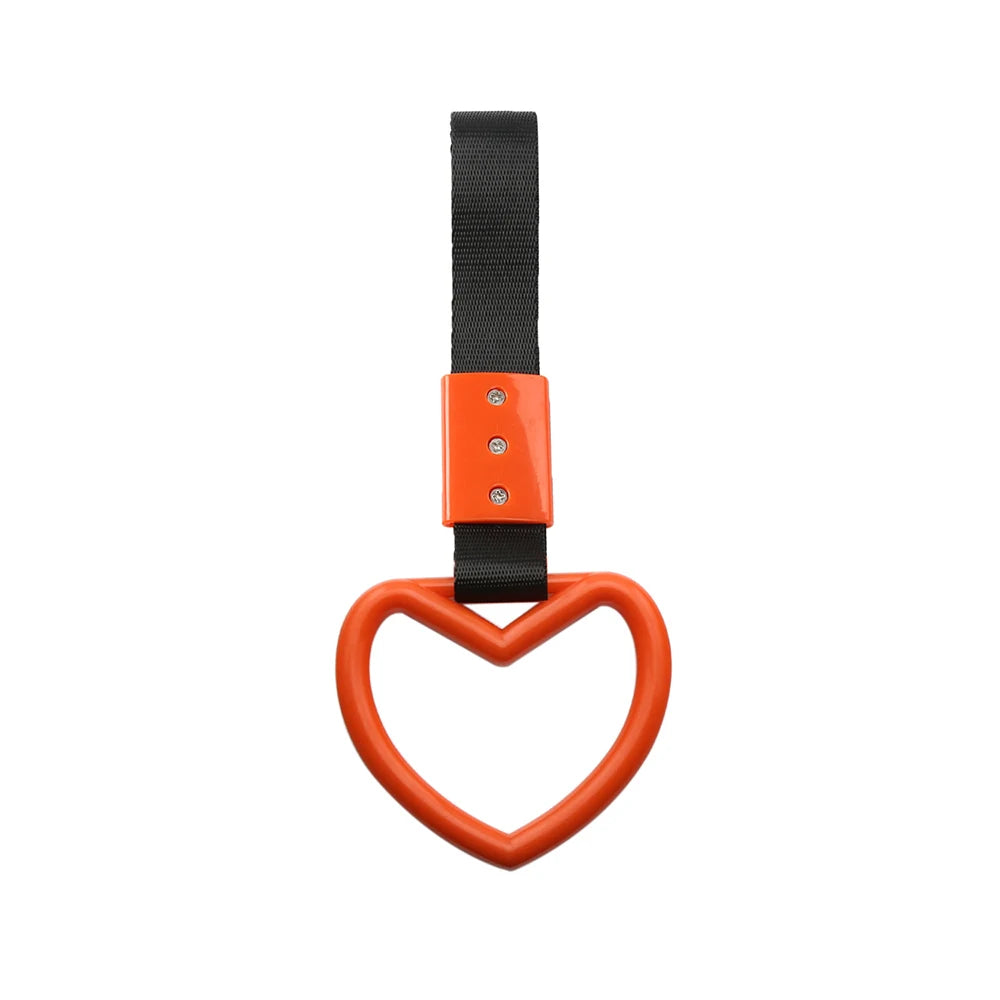 JDM Racing New Handle Hand Strap Heart Ring Styling Drift Charm Strap Drift Auto Accessories Car Strap Front and Rear Bumper Dec