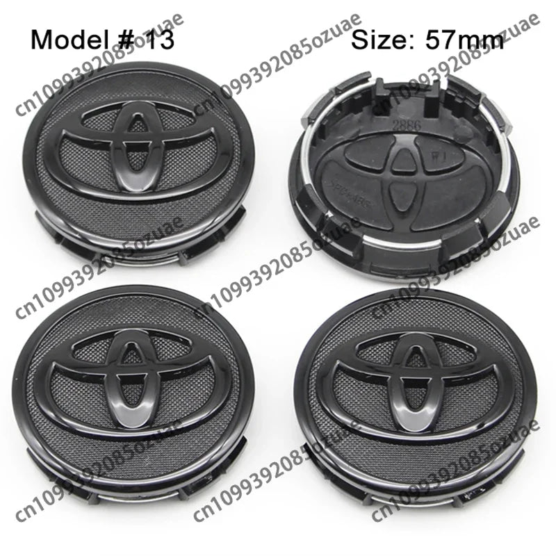 4Pcs 62mm 57mm Car Wheel Center Hub Caps Cover Badge Accessories For Toyota Prado Yaris Hilux Verso Fortuner Supra Corolla Camry