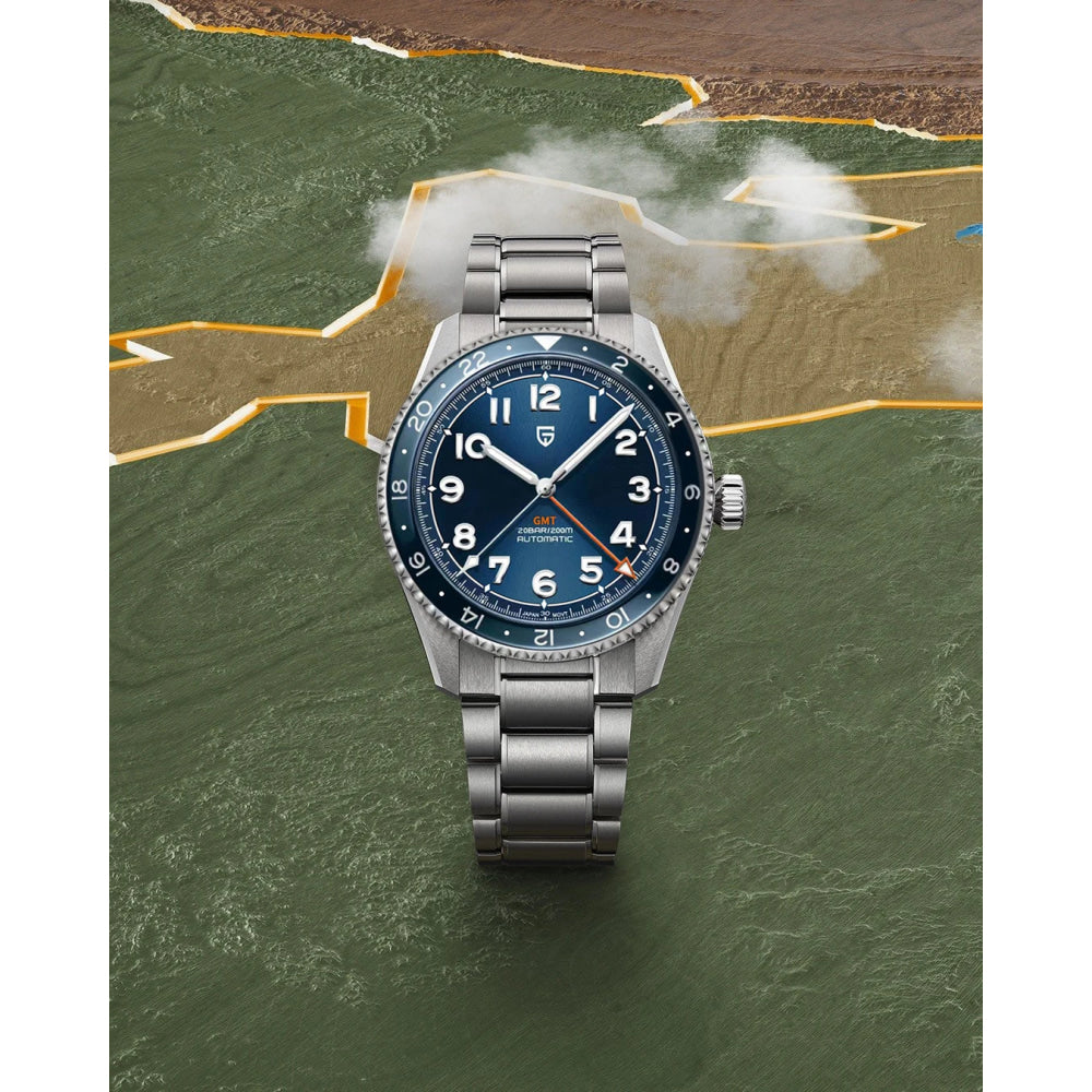 PAGANI DESIGN PD1784 Men’s GMT Automatic Mechanical Watch DG5833 Stainless Steel Sapphire Crystal Waterproof Local Delivery