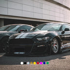Car Stickers 6pcs Kit, Full Body Vinyl Decals, Racing Stripe Design for Roof Hood Door Exterior Car Modification (Multicolor)