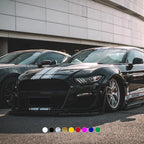 Car Stickers 6pcs Kit, Full Body Vinyl Decals, Racing Stripe Design for Roof Hood Door Exterior Car Modification (Multicolor)