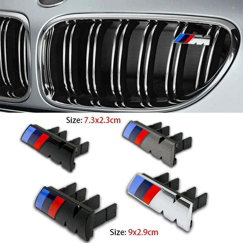 3D ABS M Logo Car Emblem Front Grill Badge Accessorie For BMW  X3 X5 E39 E92 F11 F31 E90 E46 F10 F30 E87 F20 G20 E60 E61 F25 E36