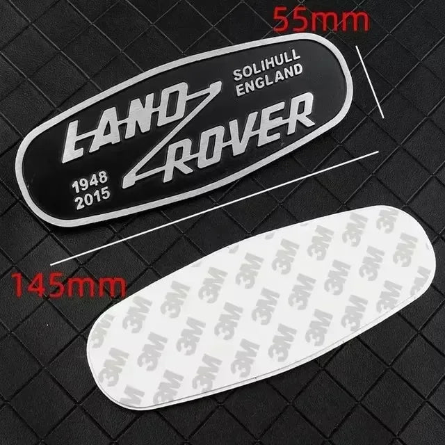 3D Metal Car Front Grille Emblem for Land Rover SOLIHULL ENGLAND Logo Sticker Defender 2015 Auto Badge Decoration Accessories