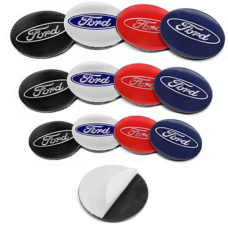 4Pc 65mm 60mm 56mm Car Wheel Center Hub Cap Cover Badge Stickers For Ford F150 Focus Ranger Fiesta Transit Mustang Mondeo Fusion