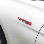 3D Metal Logo VTEC Emblem Letters Car Fender Badge Trunk Decal For Honda Civic Accord CB400 Odyssey CRV VTEC Sticker Accessories