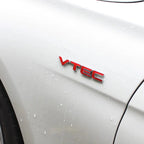 3D Metal Logo VTEC Emblem Letters Car Fender Badge Trunk Decal For Honda Civic Accord CB400 Odyssey CRV VTEC Sticker Accessories