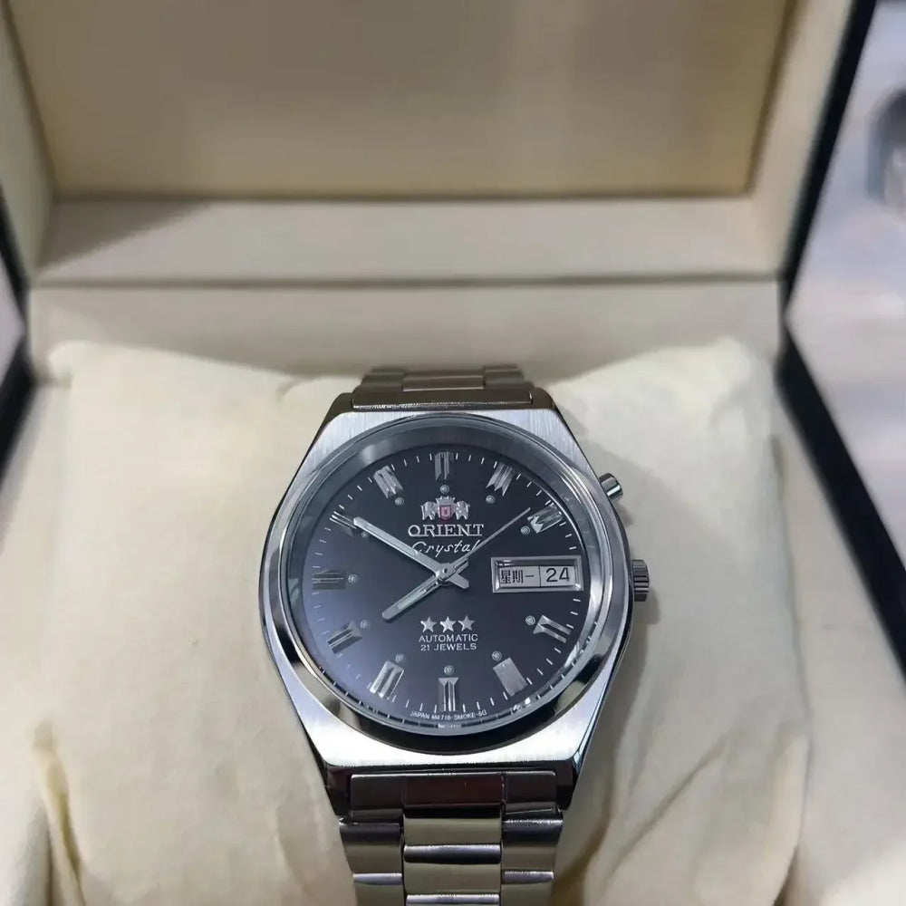 9898 Store Orient Watch Japanese Movement Sport Casual Unisex Watch World Time Luminescent Stainless Steel