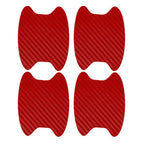 4 unids/set de molduras de estilo de coche, pegatina para puerta de coche, cubierta resistente a arañazos de fibra de carbono, piezas de película de protección de manija automática