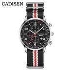 CADISEN New Chronograph Men's Quartz Watch Top Luxury Watches For Men MIYOTA 0S10 AR Mirror Waterproof Canvas Men's Wristwatch