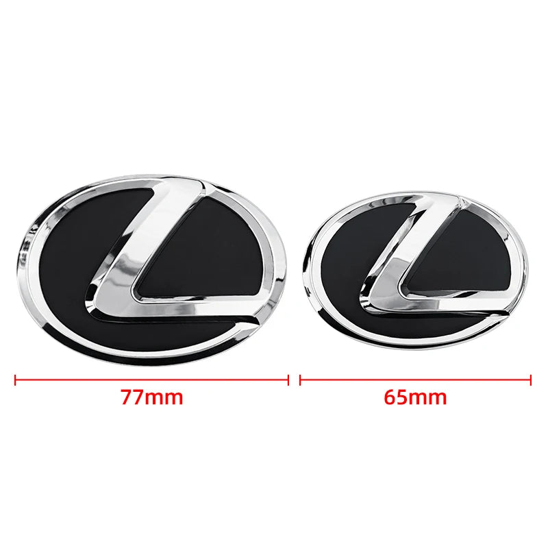 For Lexus ES240 ES250 IS250 LX460 RX270 RX300 RX350 65mm 77mm Metal Steering Wheel Emblem Logo Badge Sticker Decal Accessory