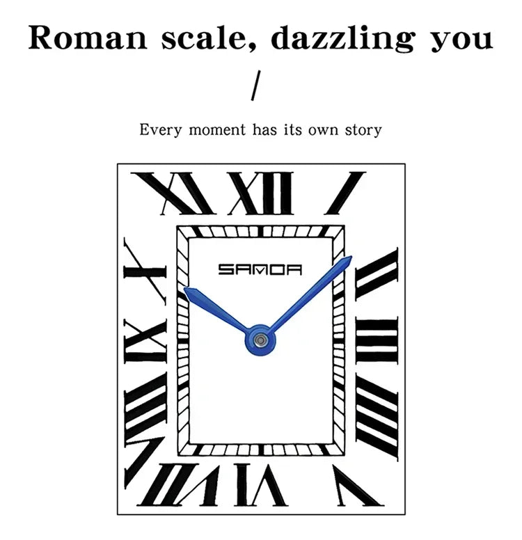 SANDA 9031/1108 Resistant Leather Strap Square Dial Waterproof Sport Casual Women Men Quartz Watches Reloj Luxury Couple Watch