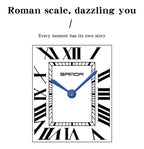 SANDA 9031/1108 Resistant Leather Strap Square Dial Waterproof Sport Casual Women Men Quartz Watches Reloj Luxury Couple Watch
