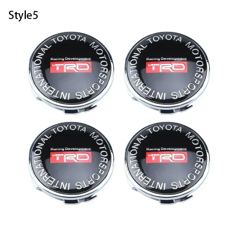 4pcs 60mm Car Tyre Wheel Center Hub Cap Badge For Toyota C-hr Prado Rav4 Yaris Hilux Prius Avensis Corolla Camry Accessories