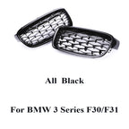 Kidney Front Racing Grille Chrome Black Silver Points Diamond Style Grill For BMW 3 Series F30 F31 2012-2019 320i 328i 330i 340i
