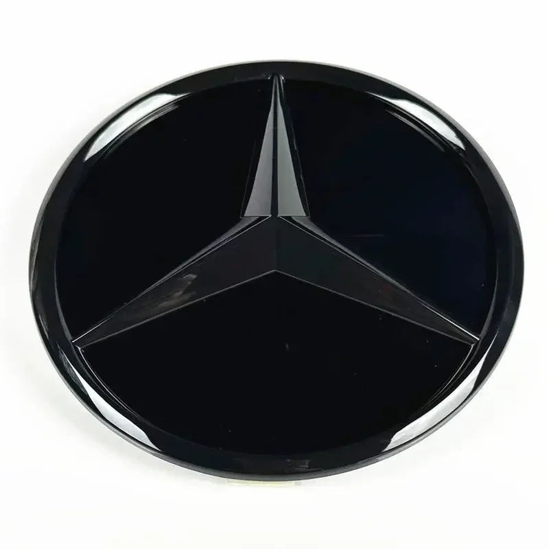 3d Chrome Black Star Logo Car Front Grille Emblem Mercedes Benz Amg W205 W212 W207 A B C E SLK GLK CLA CLS Viano GL ML R Class