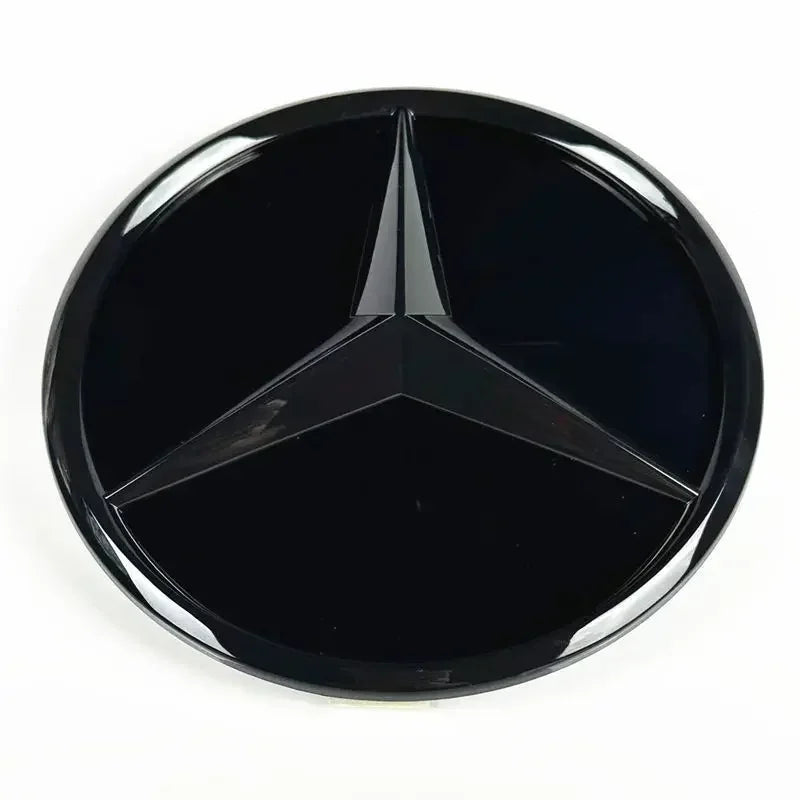 3d Chrome Black Star Logo Car Front Grille Emblem Mercedes Benz Amg W205 W212 W207 A B C E SLK GLK CLA CLS Viano GL ML R Class