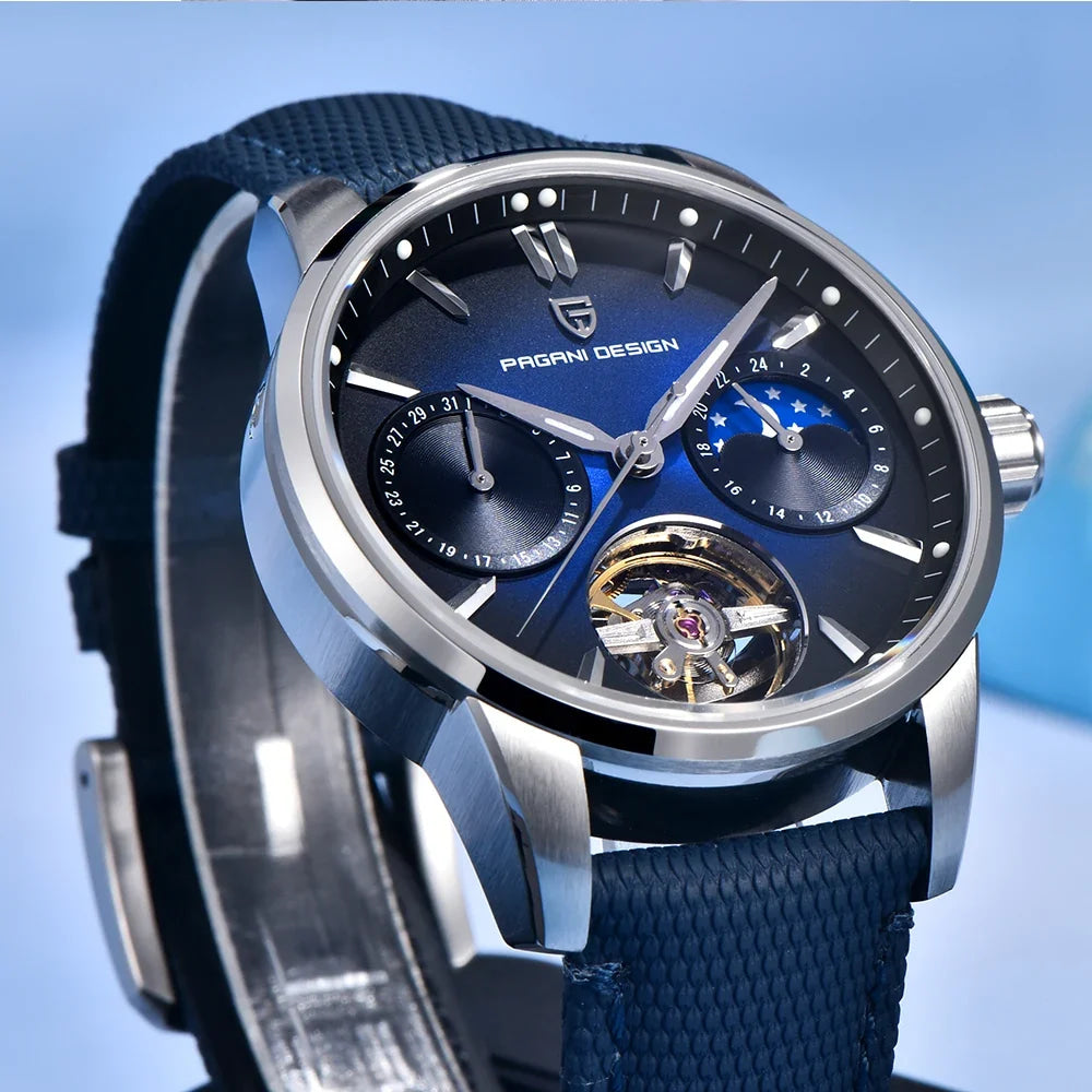 Pagani Design New Men's Automatic Mechanical Watch Tourbillon Clock Sapphire Stainless Steel Men's Military Watch