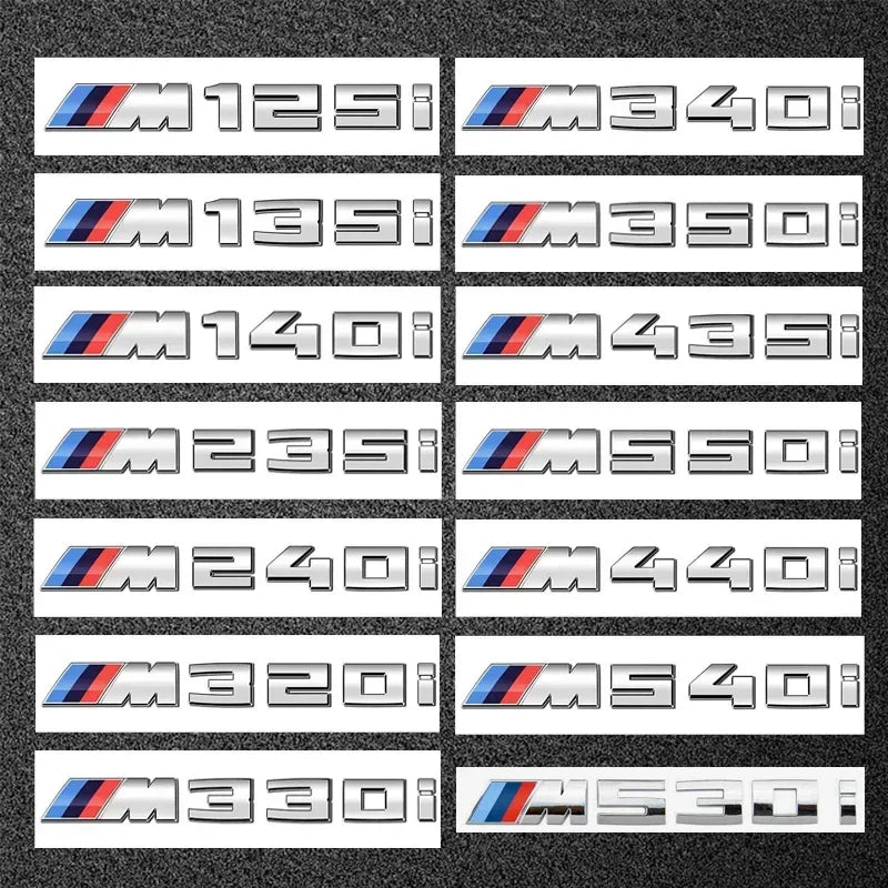 For BMW M power new emblems badge logo M125i M135i M140i M235i M240i M320i M330i M340i M350i M440i M435i M530i M540i M550i ABS