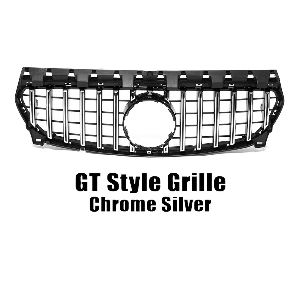 Chrome Silver AMG Style Front Bumper Grille For Mercedes Benz CLA-Class W117 2013-2019 CLA180 CLA200 CLA45 Front Grill Black
