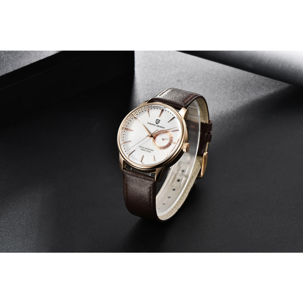 2026 Pagani Design Reloj Hombre PD1654 Quartz Watch Men 100M Water Resistant Leather Strap  Fashion Business Wristwatch reloj