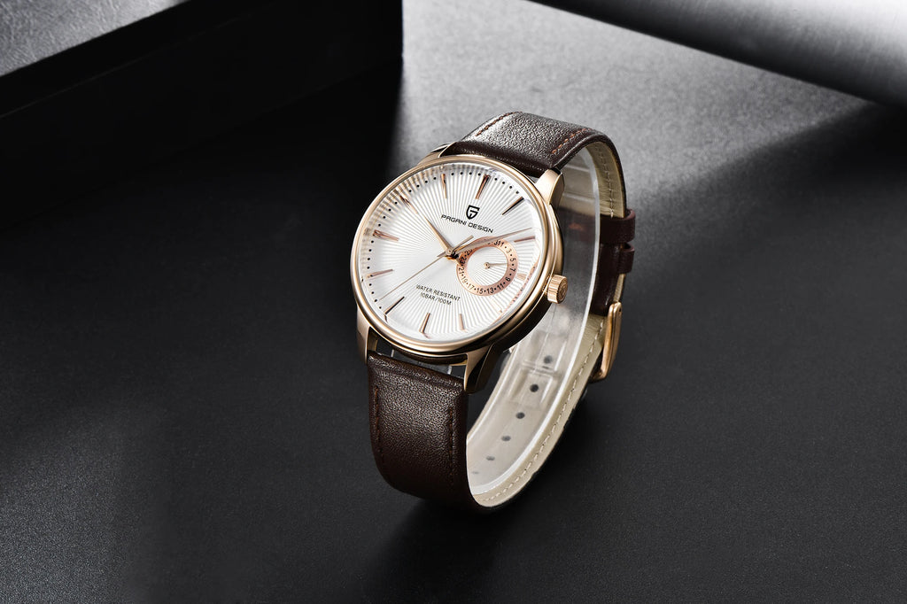 2026 Pagani Design Reloj Hombre PD1654 Quartz Watch Men 100M Water Resistant Leather Strap  Fashion Business Wristwatch reloj