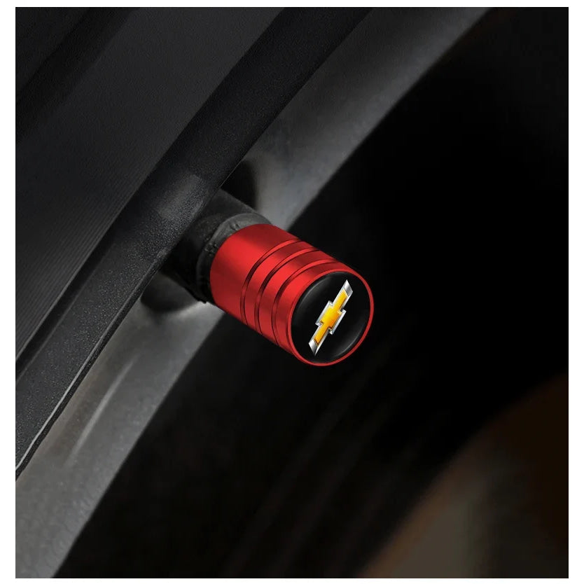 4Pcs Car Styling Wheel Tire Valve Air Stem Cap Duust Covers For Chevrolet Tracker Optra Lanos SS Sail Corsa Matiz Avalanche Onix