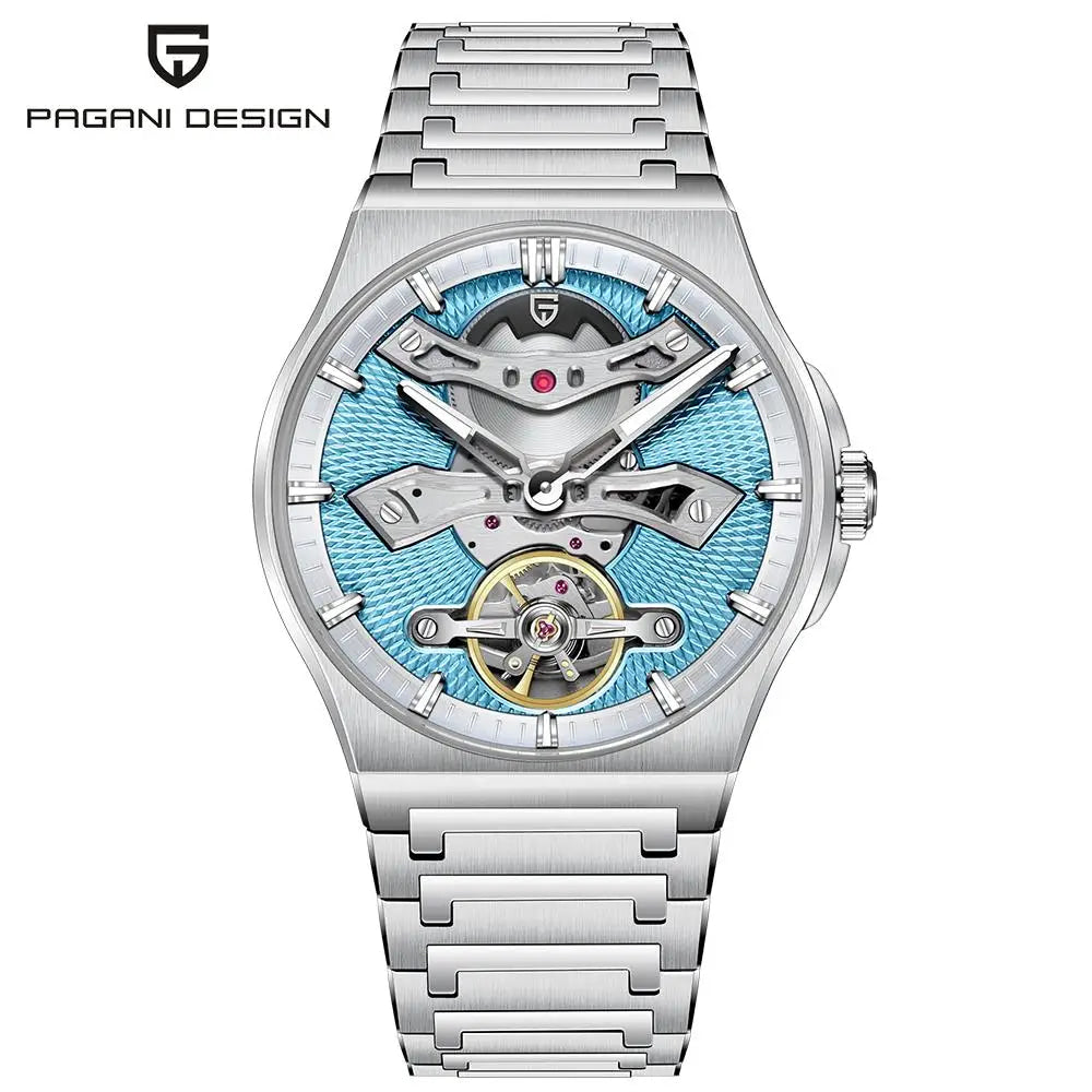 PAGANI DESIGN New 42MM Hollow Tourbillon Luxury Men Mechanical Watch Sapphire Glass Automatic Watches For Men Relojes hombres