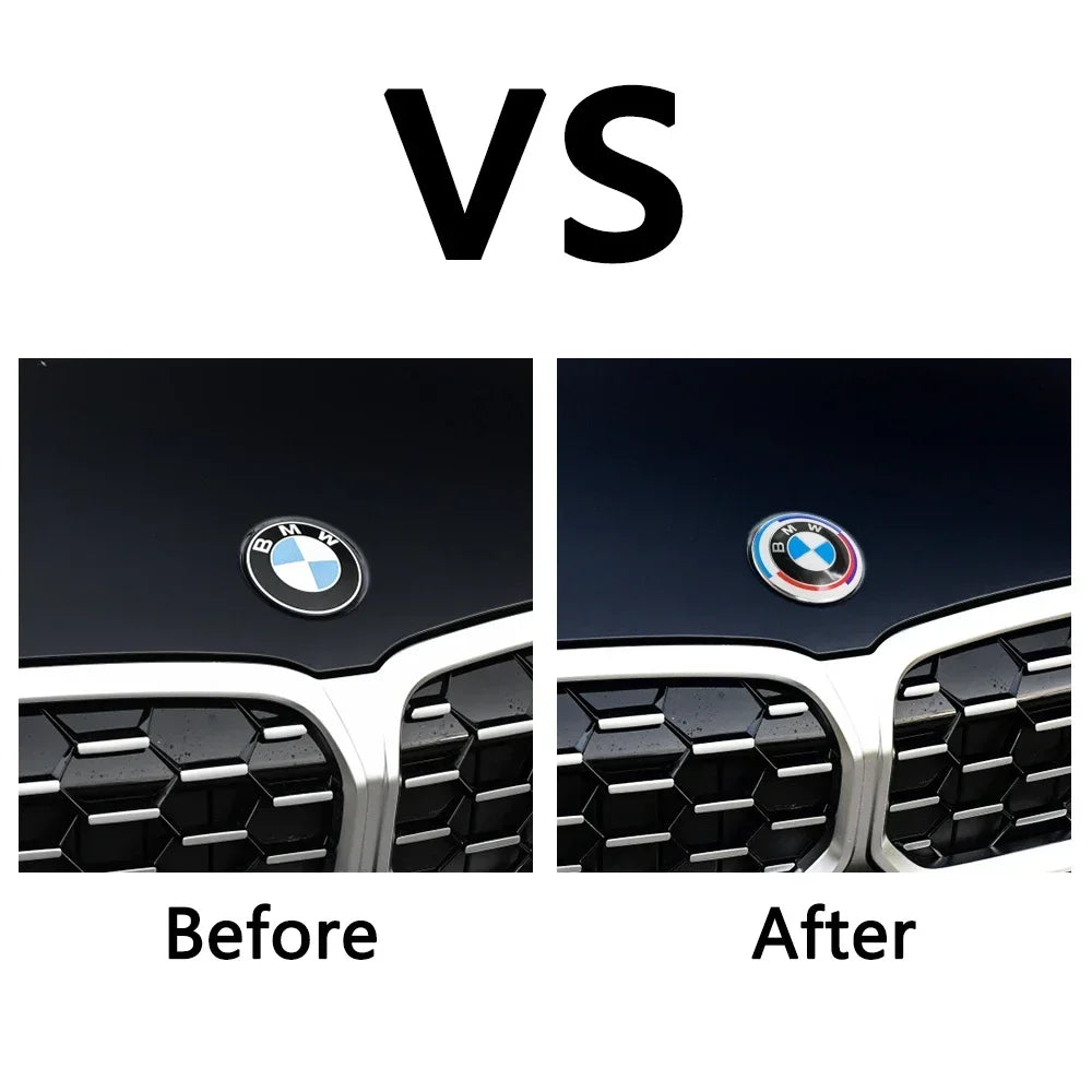 74mm 82mm Car Hood Front Badge Tail Trunk Emblem Replacement Sticker for Bmw F20 F30 G20 f31 F34 F10 G30 F11 X3 F25 X4 I3 M3 M4