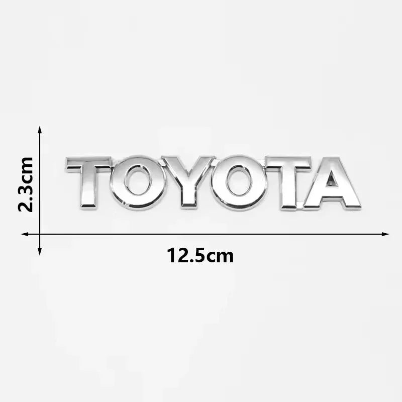 3D ABS Glossy Black Silver Letters Trunk Emblem Stickers Car Accessories Modified For Toyota camry chr corolla rav4 Car Sticker
